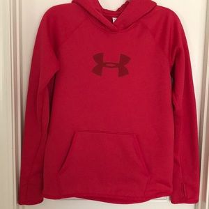 Red Under Armour hoodie. Adult Size Small
